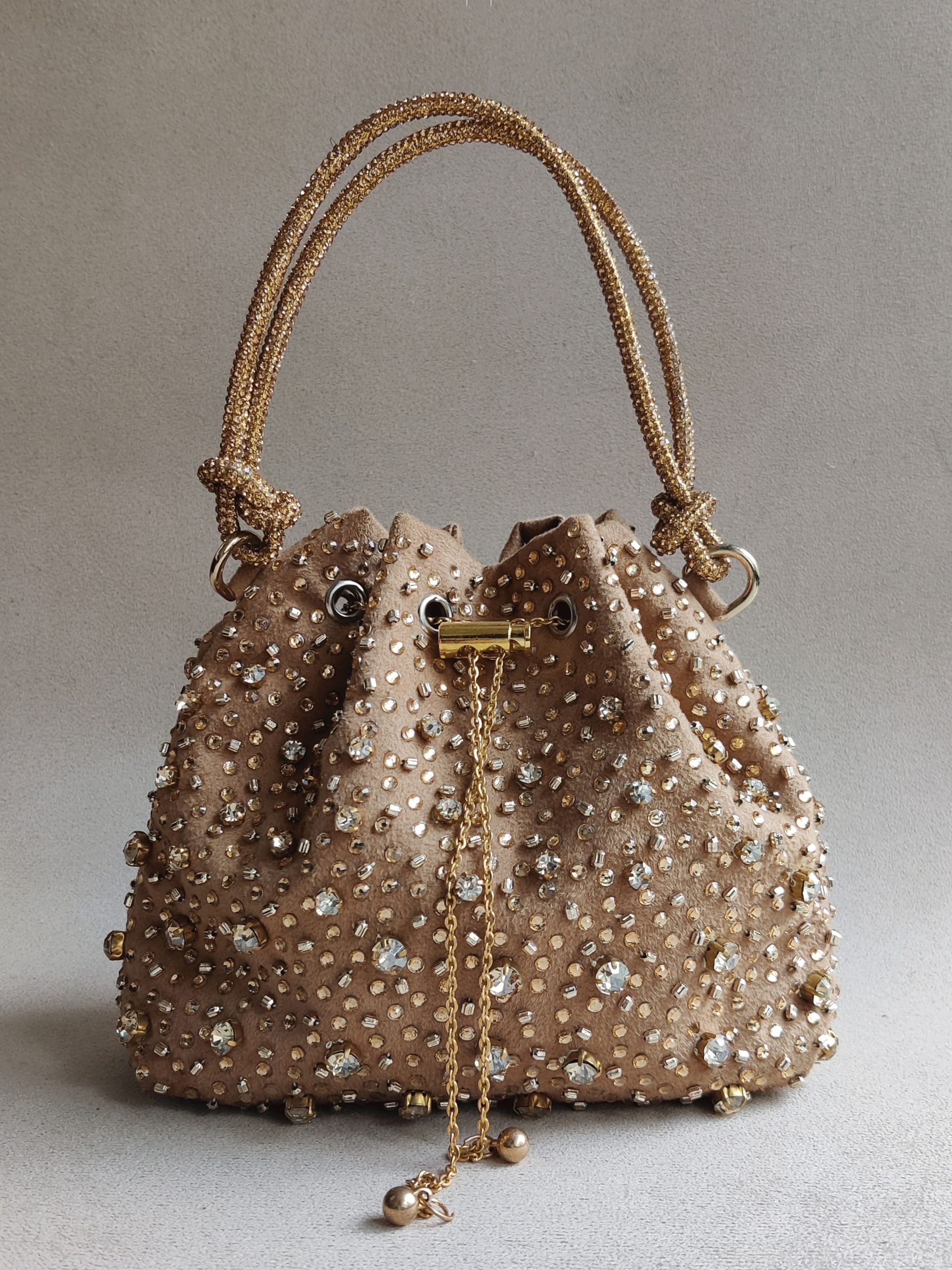 Image of The Starry Bucket Bag in Gold