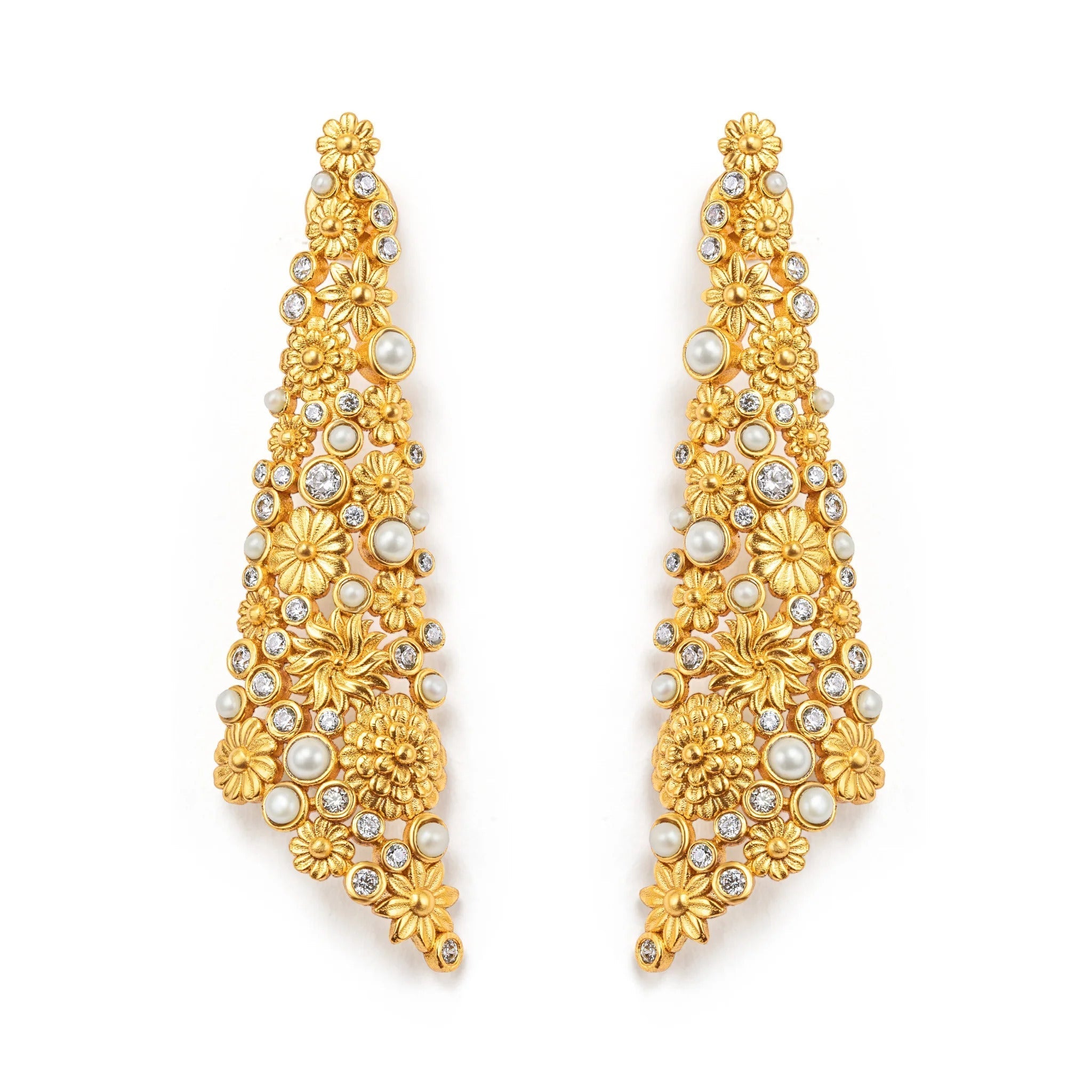 Image of Opaline Perla Earrings By Ekaya Banaras