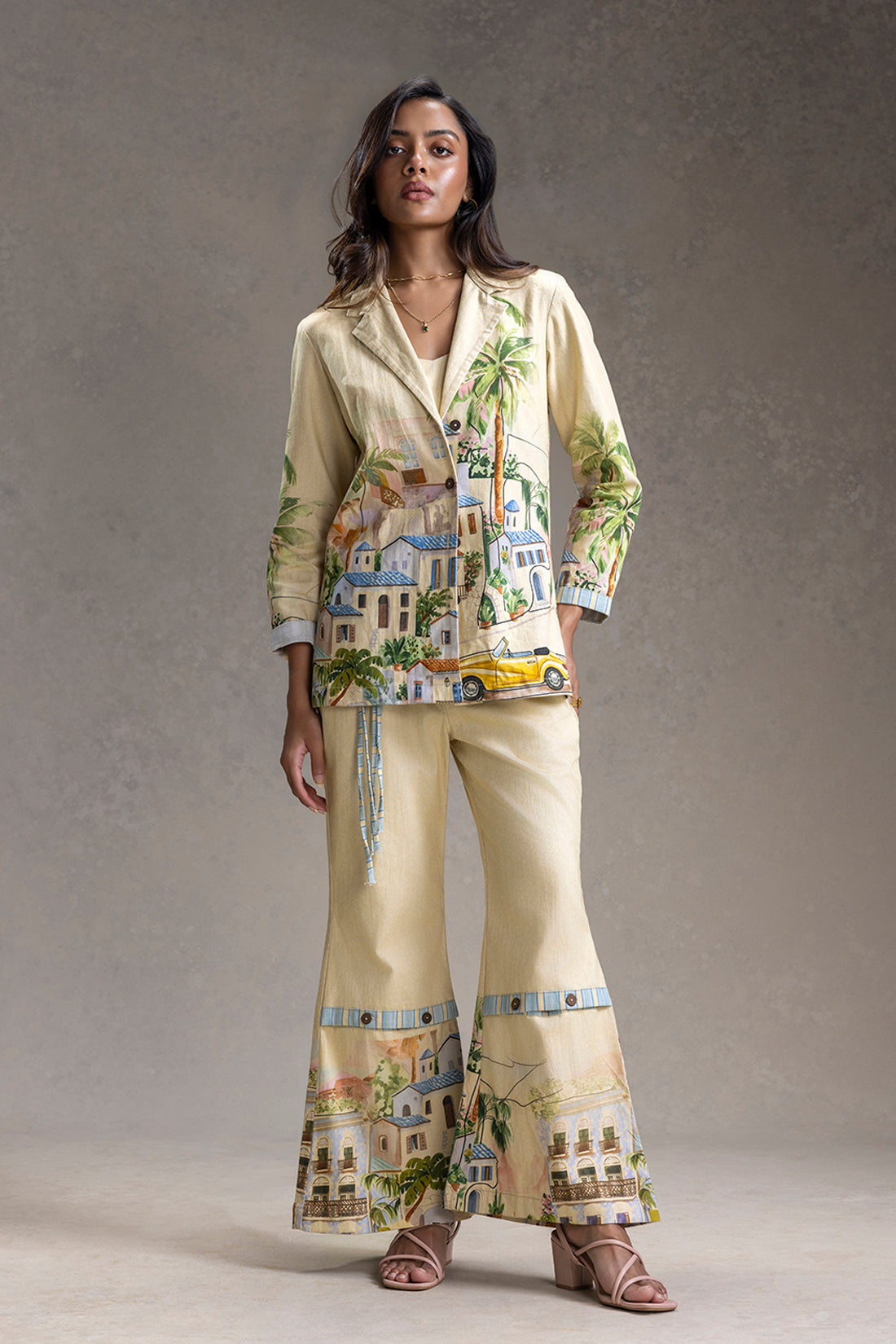 Yellow Reviera co-ord set women
