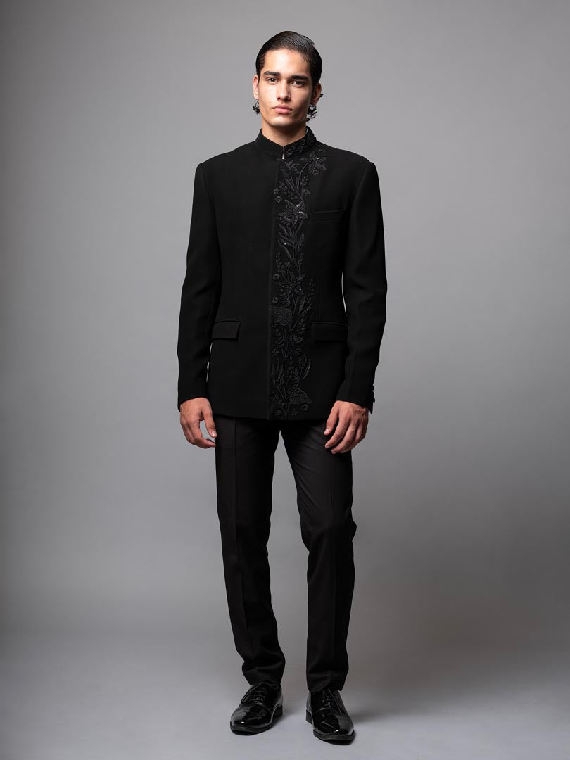 Silva embroidered bandhgala set