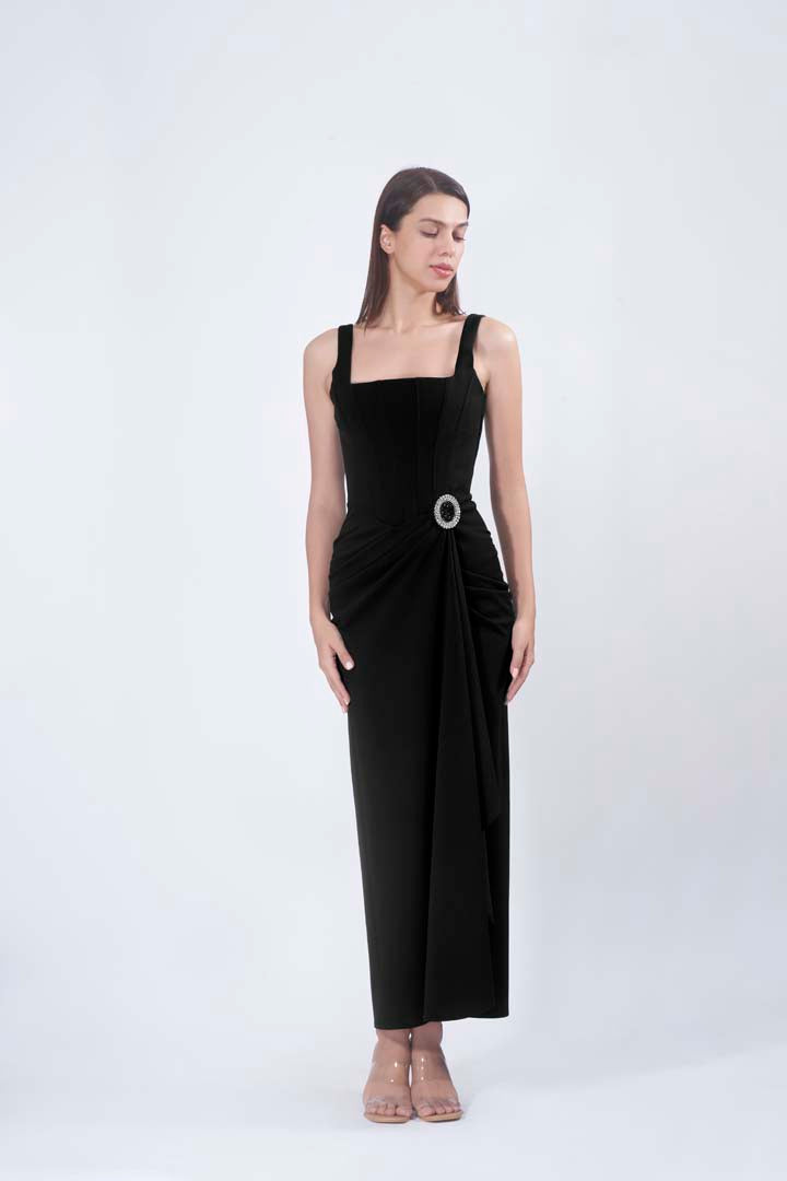 OLIVIA corset drape dress