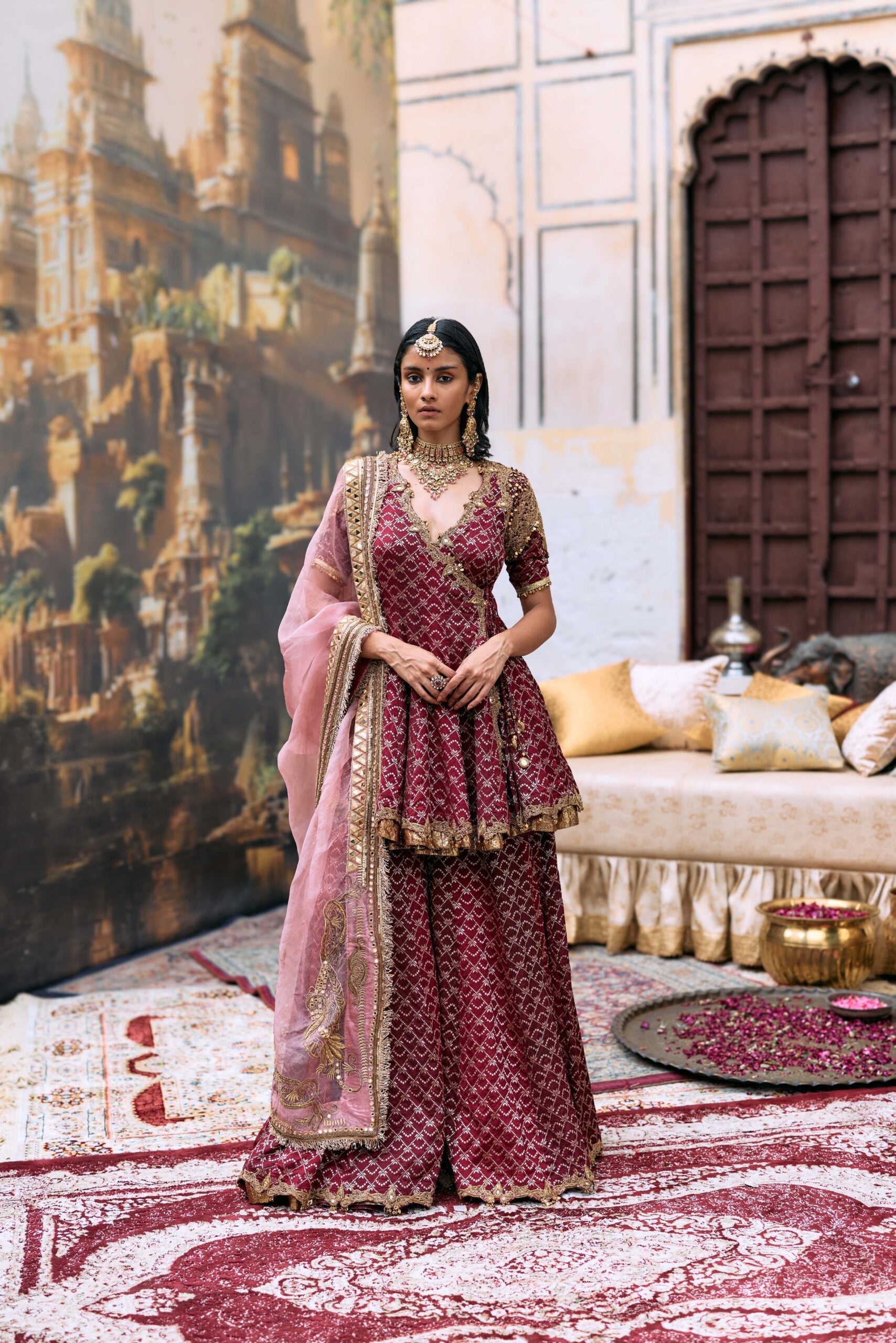 Vedi Peplum Sharara Set