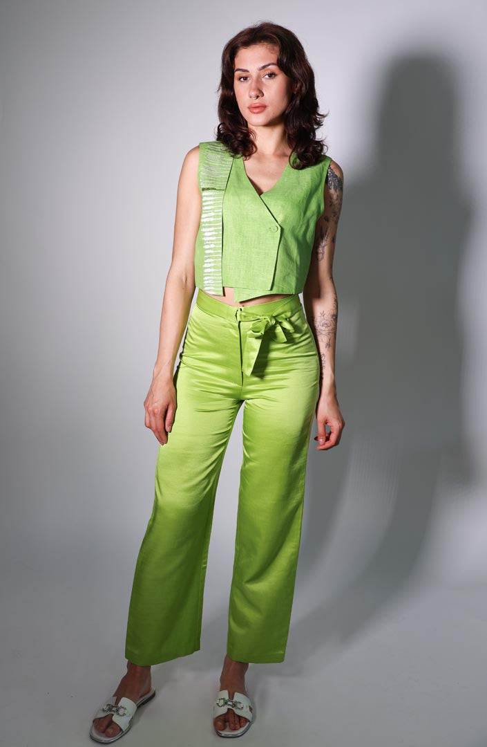 line of FF waistcoat, lime
