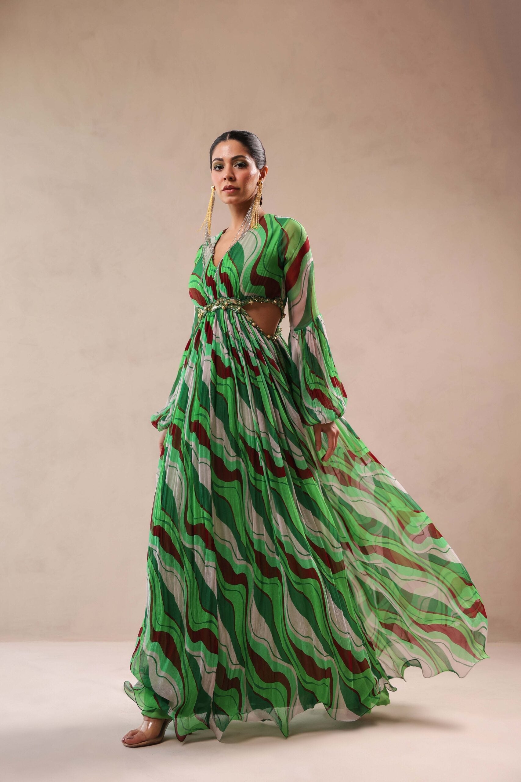 The Green Queen Peekaboo Waist line dress