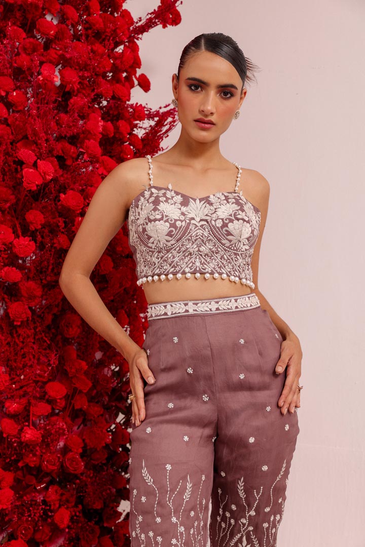 Image of Flora resham pant set