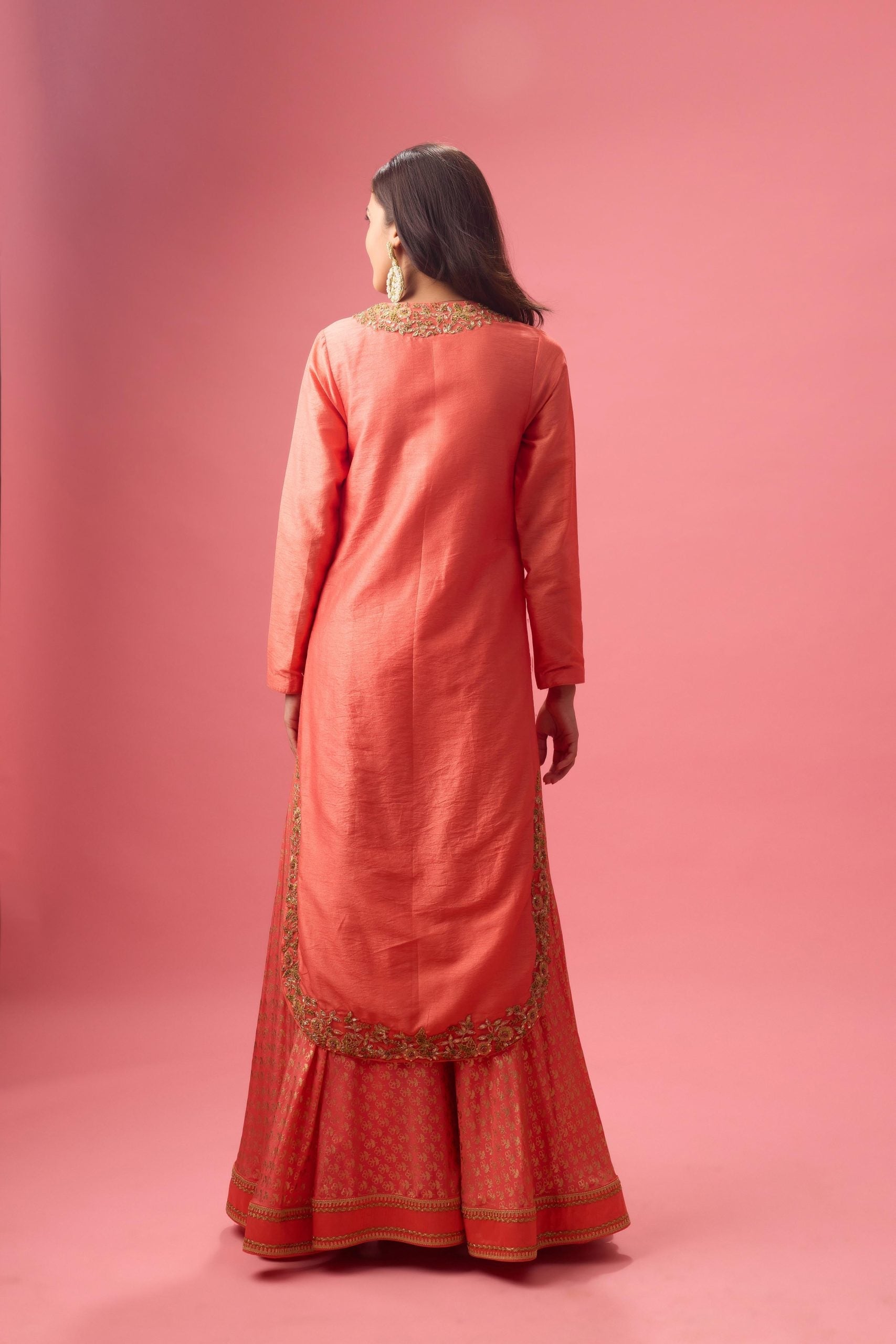 APPLE CUT KURTA WITH DOUBLE LAYER ORGANZA PAIRED WITH DUPATTA