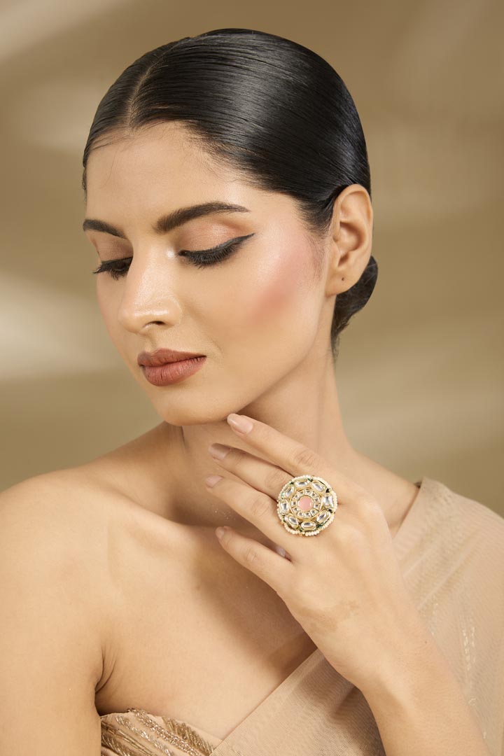 Gold-Tone Oversized Statement Ring