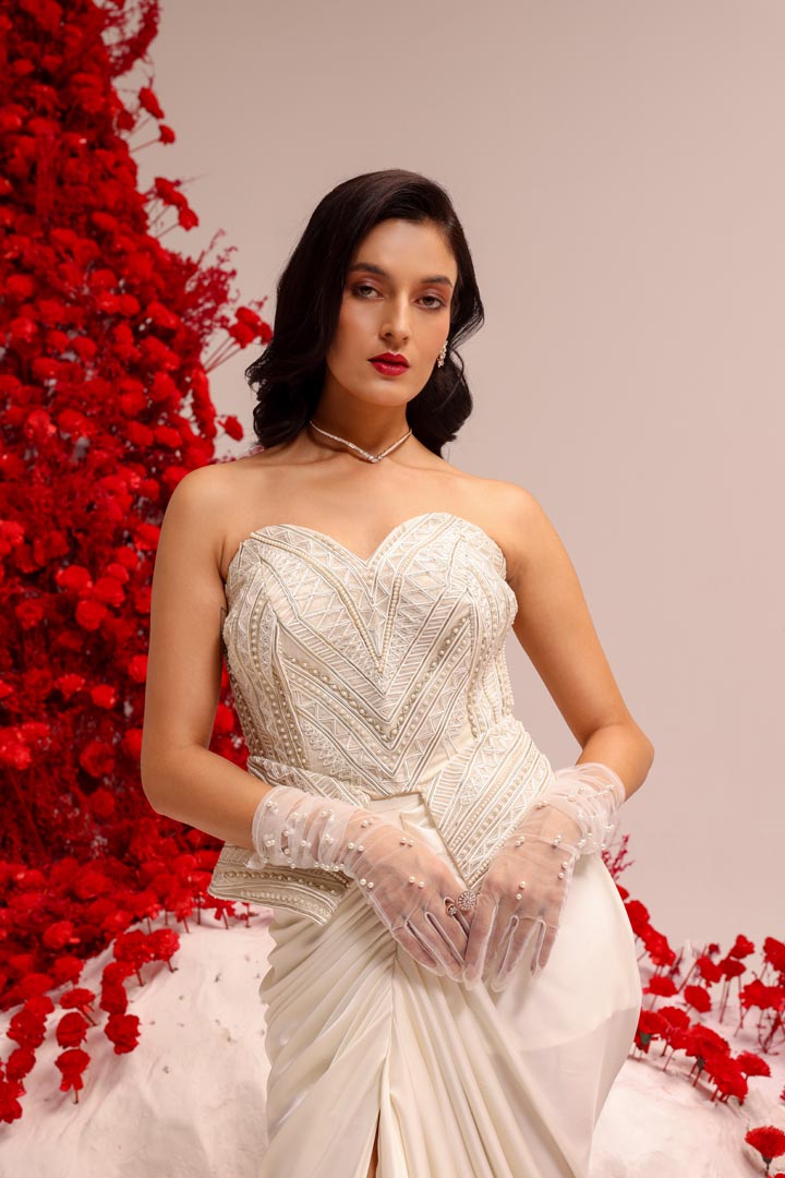 Image of Akaar corset peplum