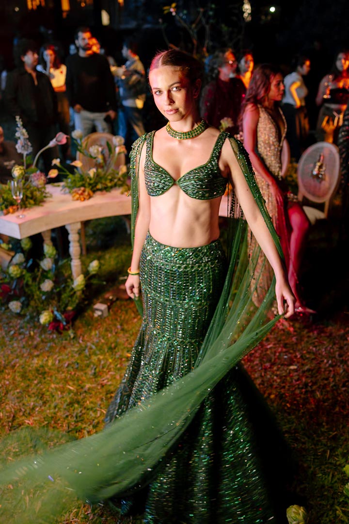 Emerald Élan Lehenga Set