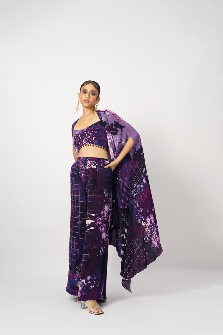 Cape pant set MN-24-109-MP