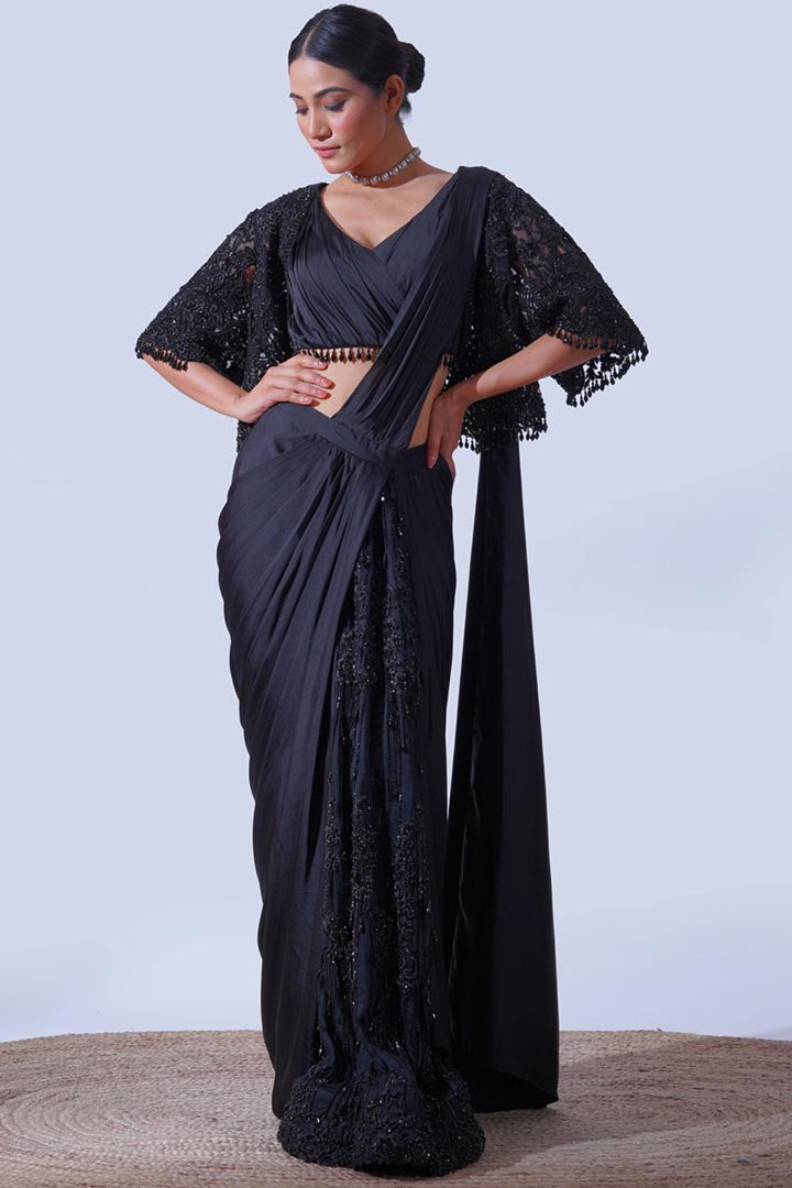 Myra Saree with Cape