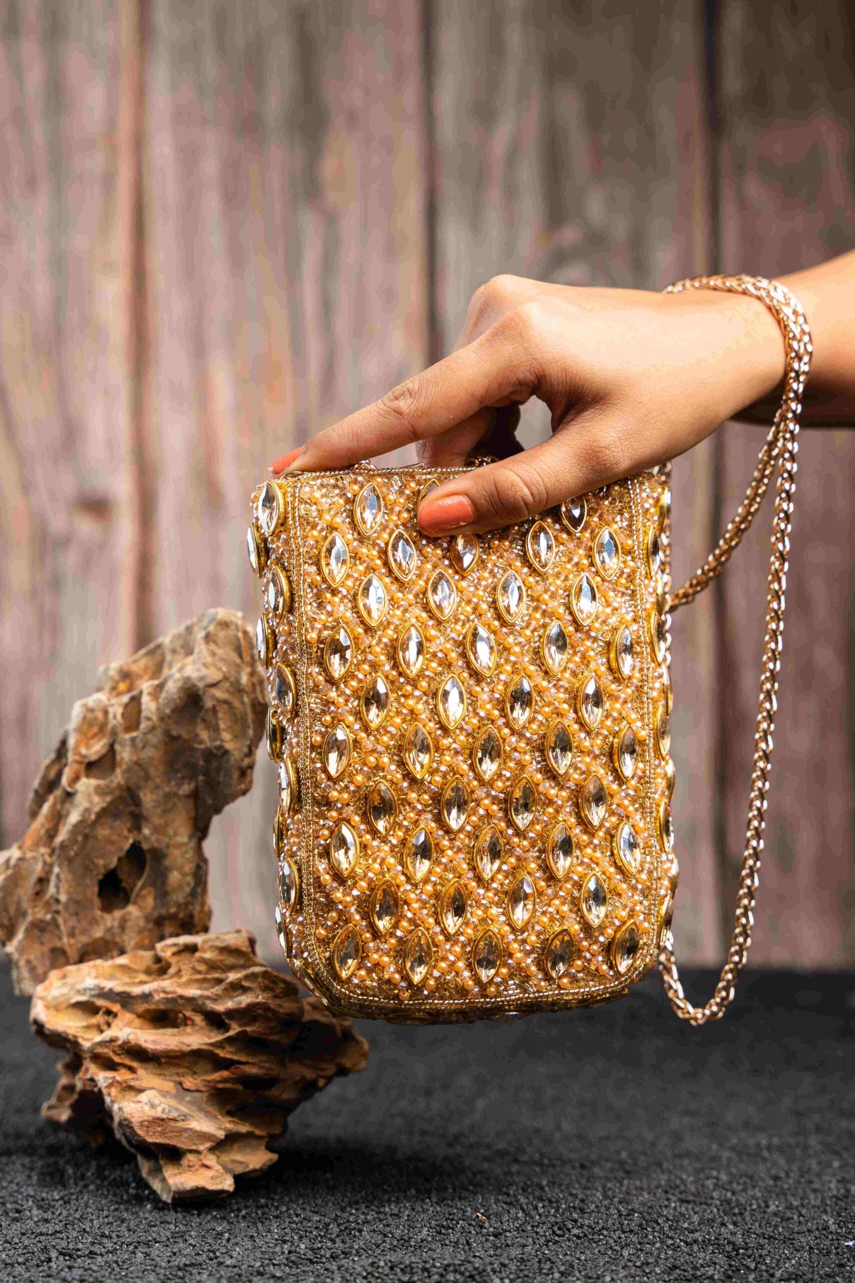 Water Crystal Trendy Armour Gold