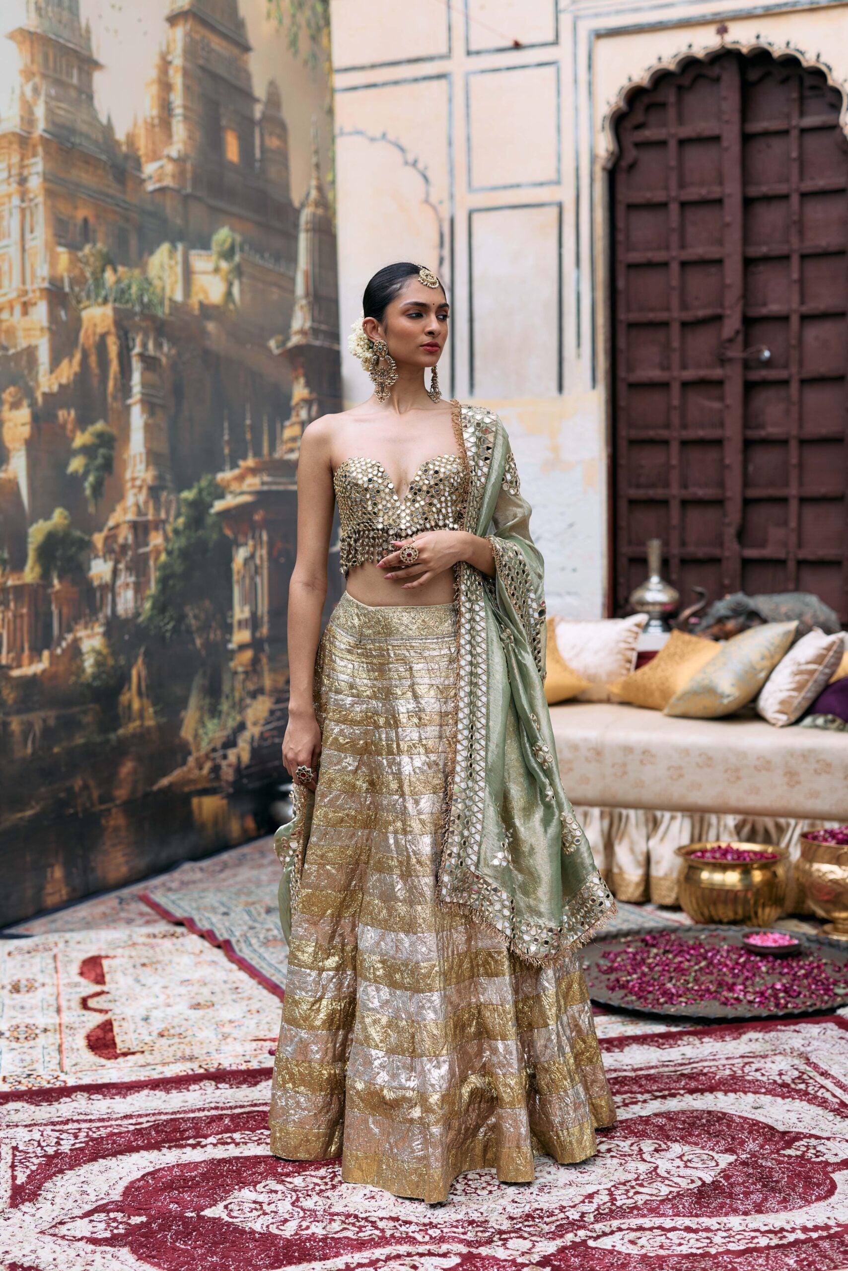 Kiran Sona Chandi Lehenga Set
