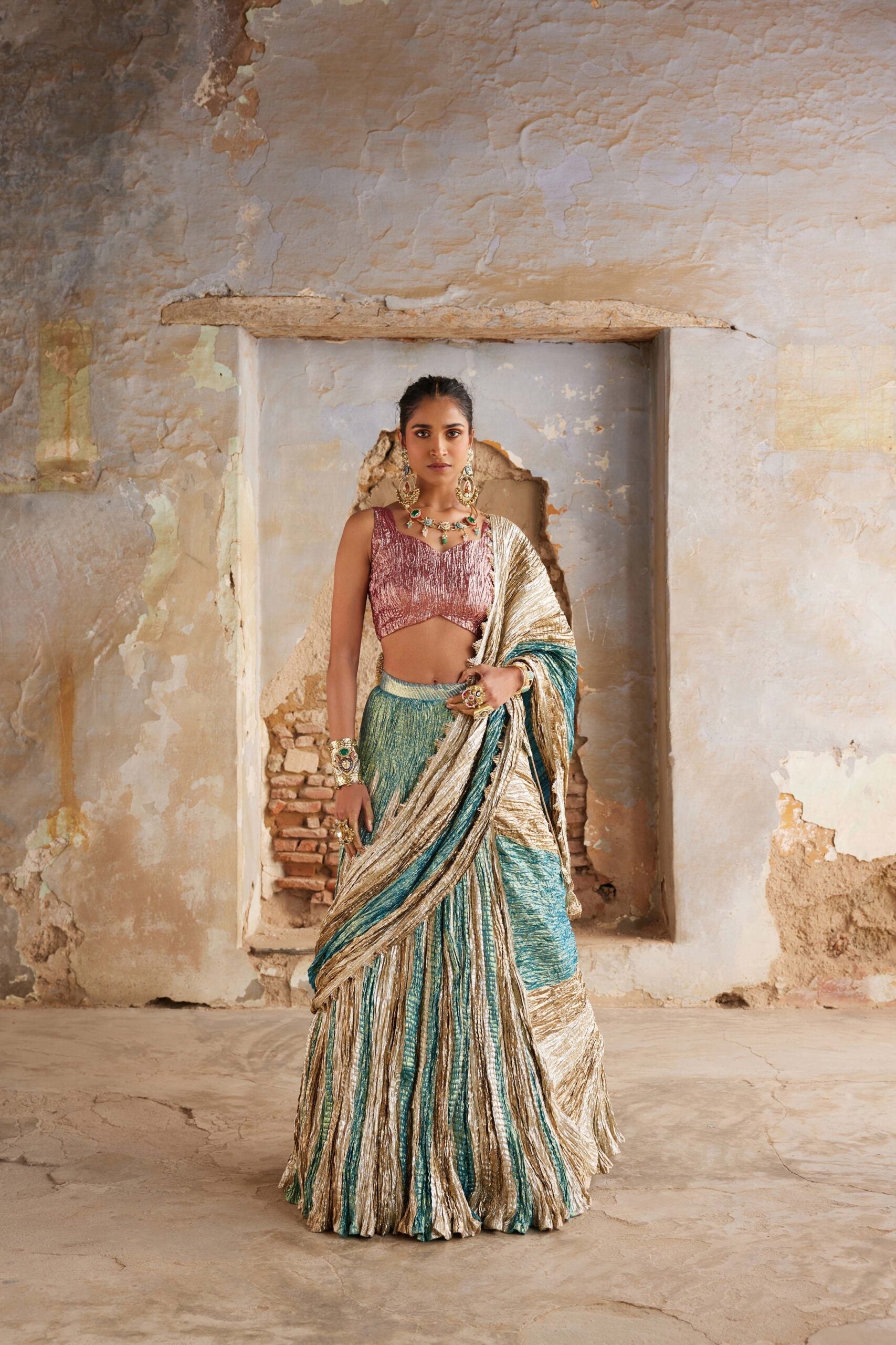 DRAPE SAREE SET EBN1