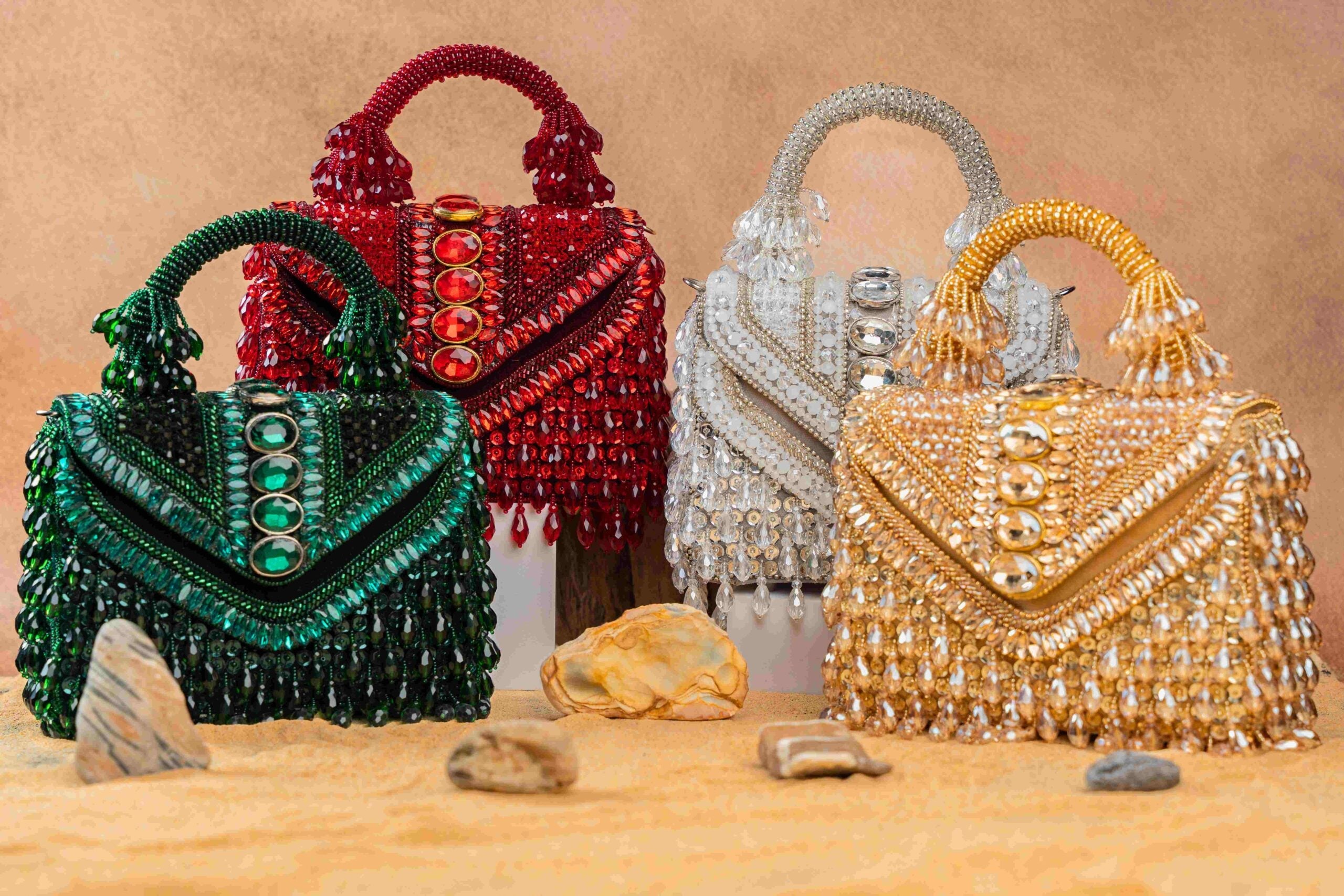 Chevron Crystal Kasse Silver