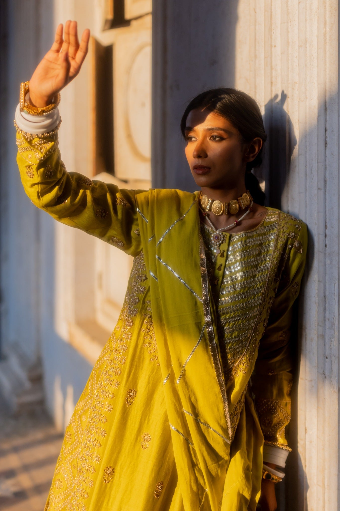 embroidered sharara set