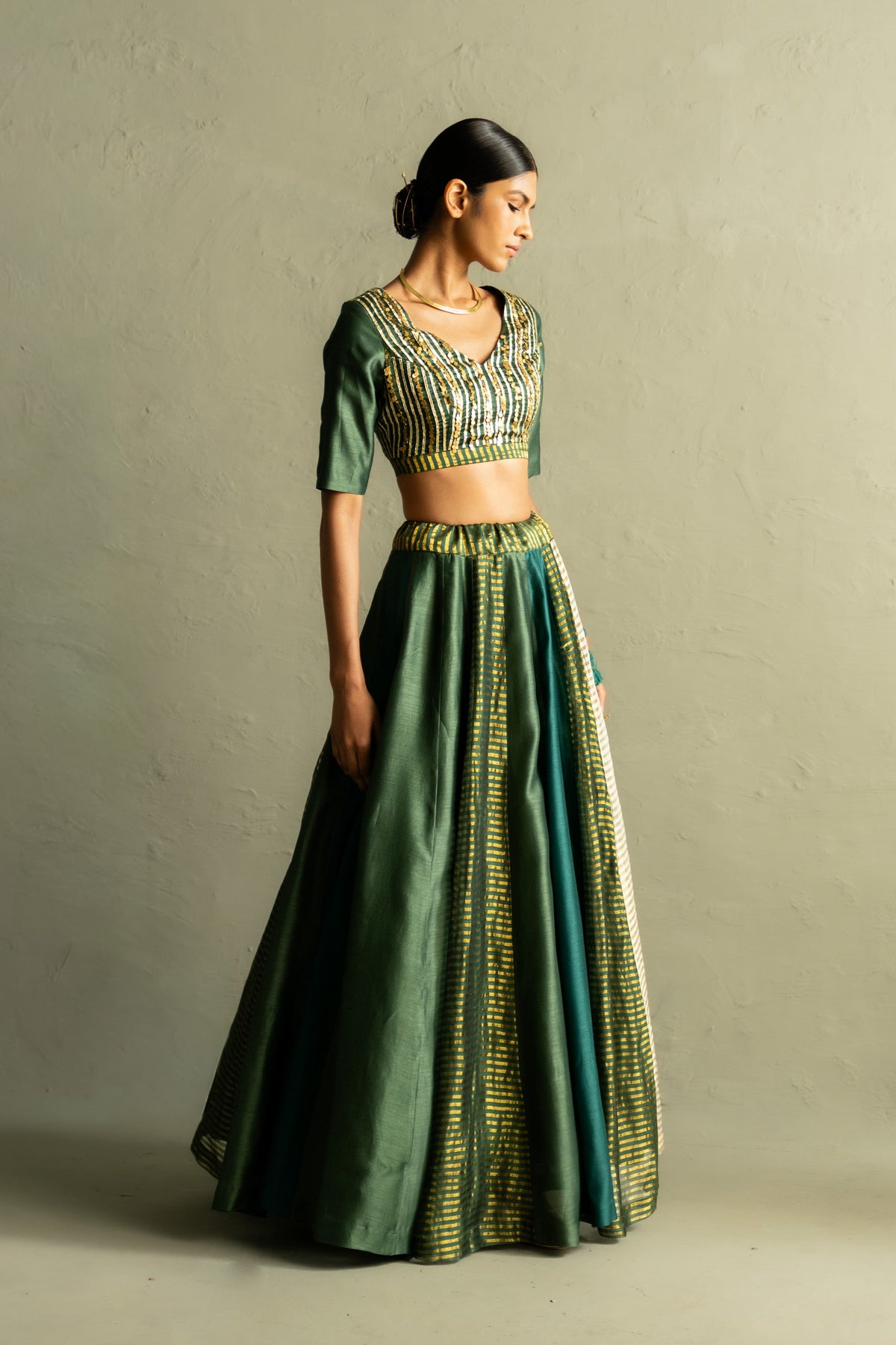 Ojas Emerald Lehenga Set