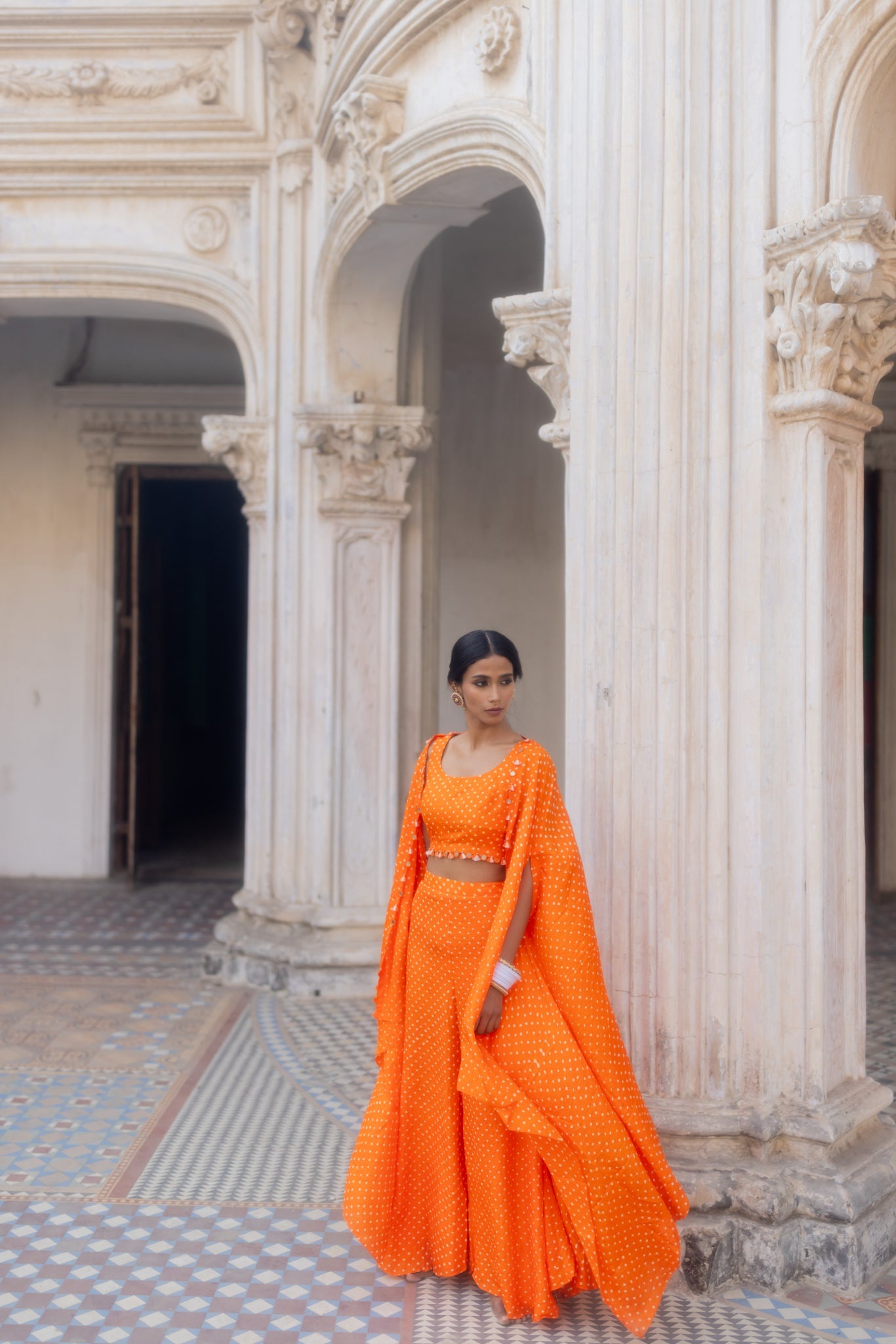 Bandhni fusion set