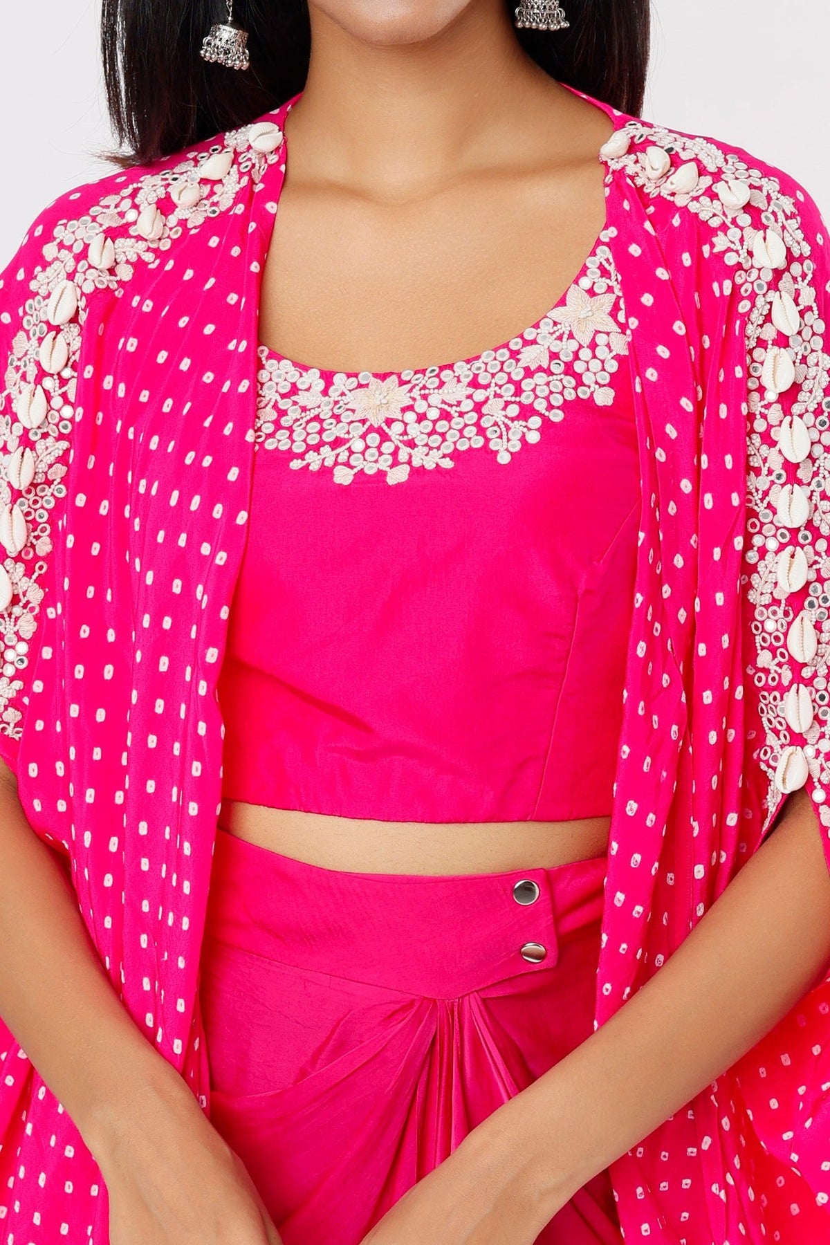 Three piece cape skirt set