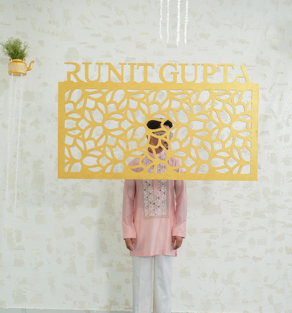 Pink cutwork Kurta set