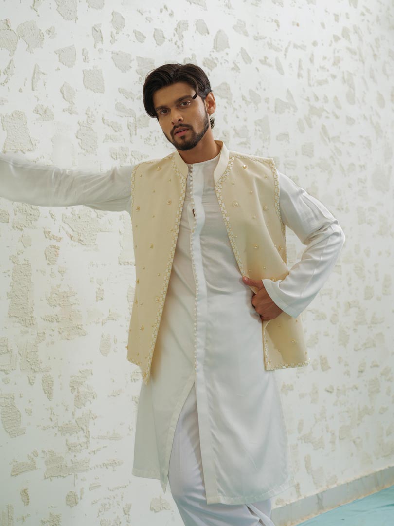 Cream button Bundi set