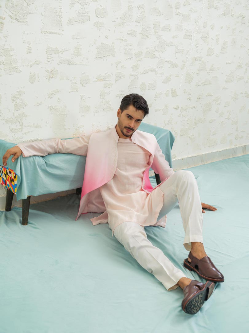 Pink Ombre Wave Bundi  set