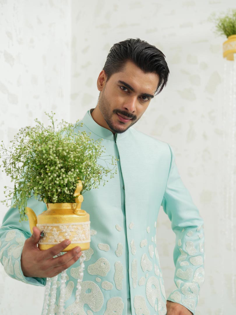 Amoeba Blue Jodhpuri set