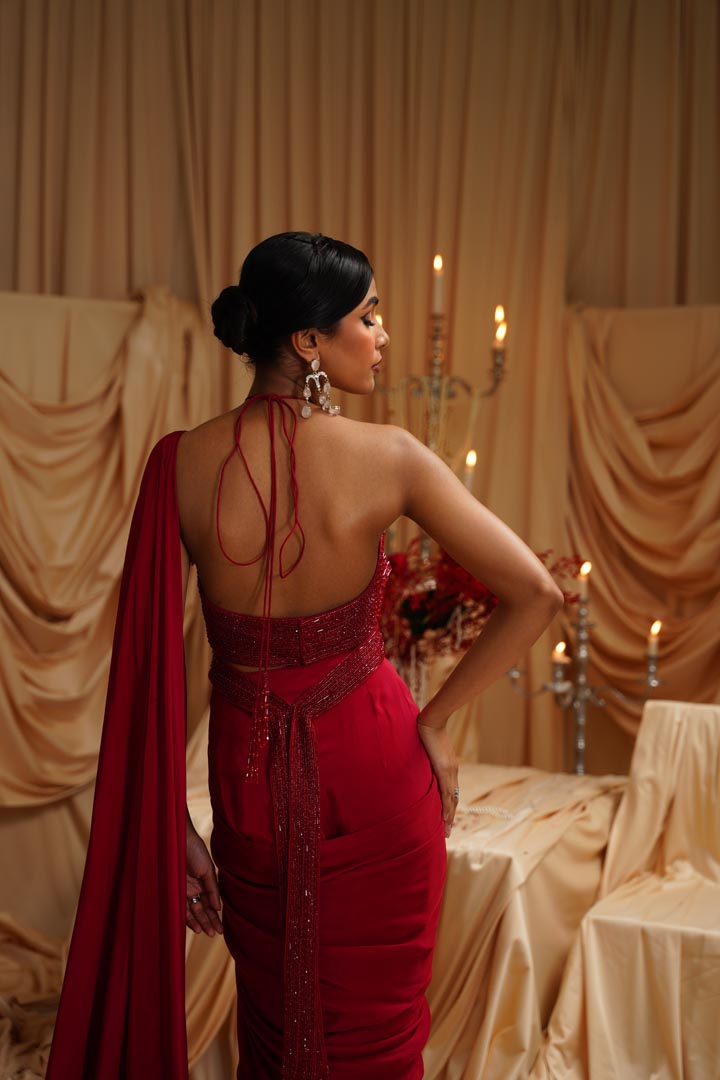 Cloe Drape Saree set