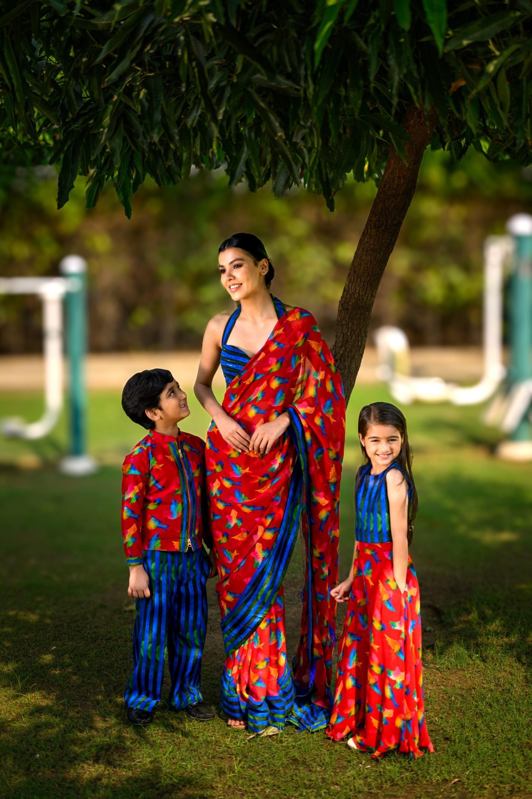 Flared sharara with top, dupatta