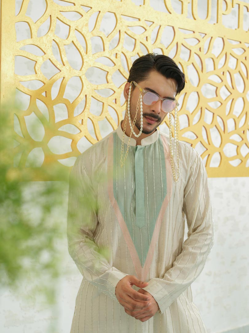 Patch Stripes kurta set