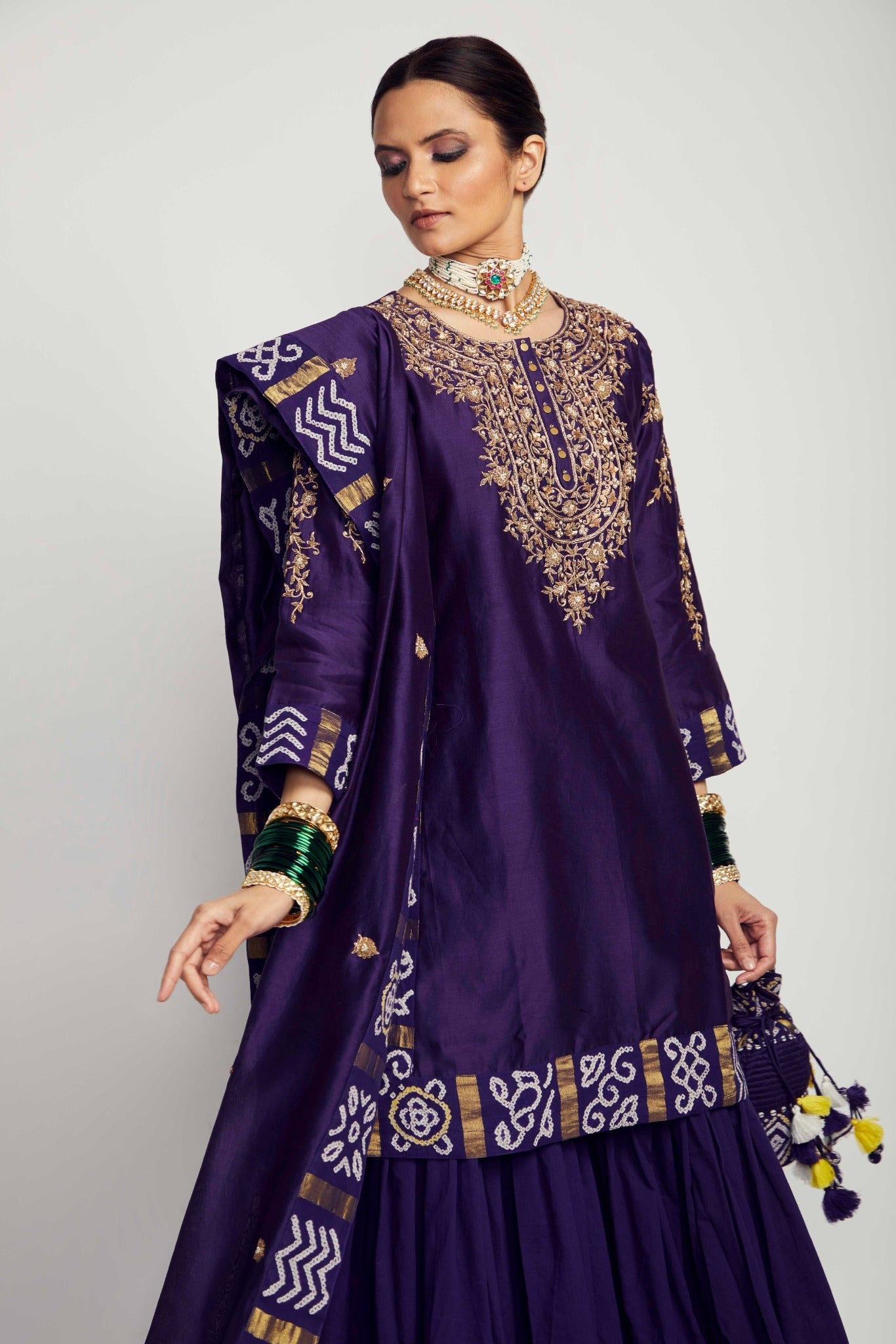 SAAZ Gharchola Gharara set
