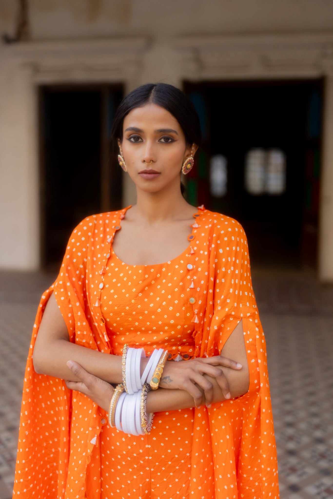 Bandhni fusion set