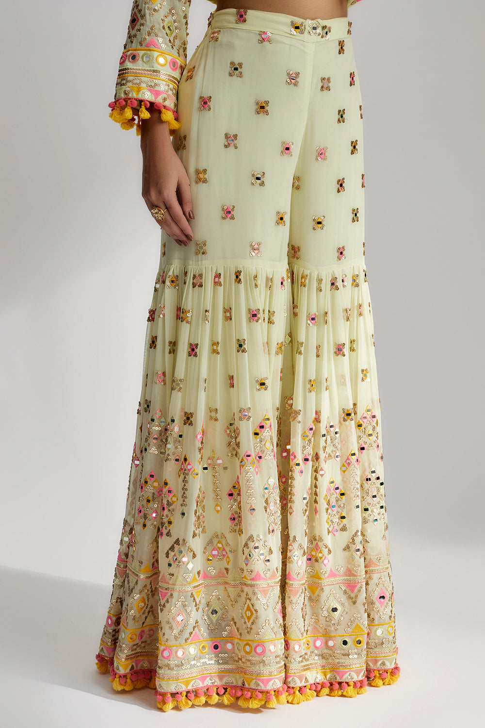 Friya Short Kurta Sharara Set - Auraya Fashion 