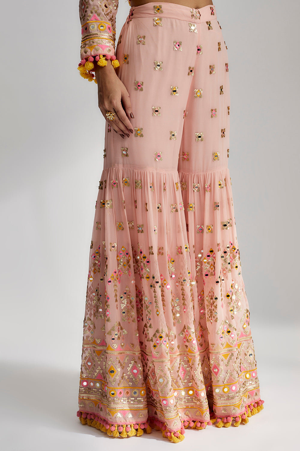 Friya Short Kurta Sharara Set - Auraya Fashion 