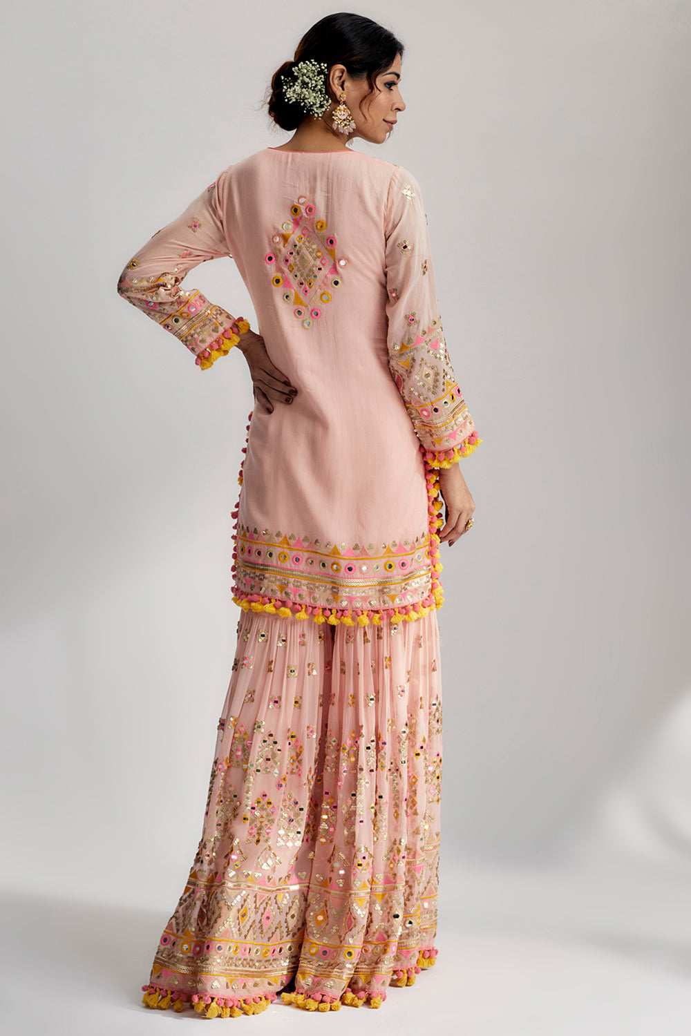 Friya Short Kurta Sharara Set - Auraya Fashion 