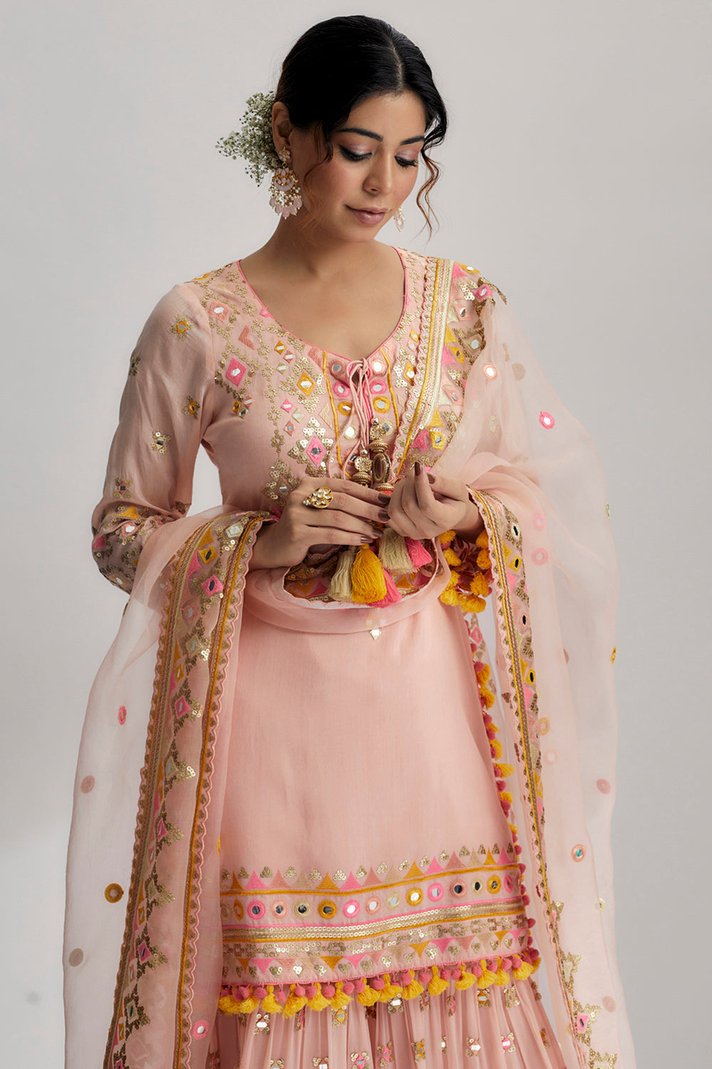 Friya Short Kurta Sharara Set - Auraya Fashion 