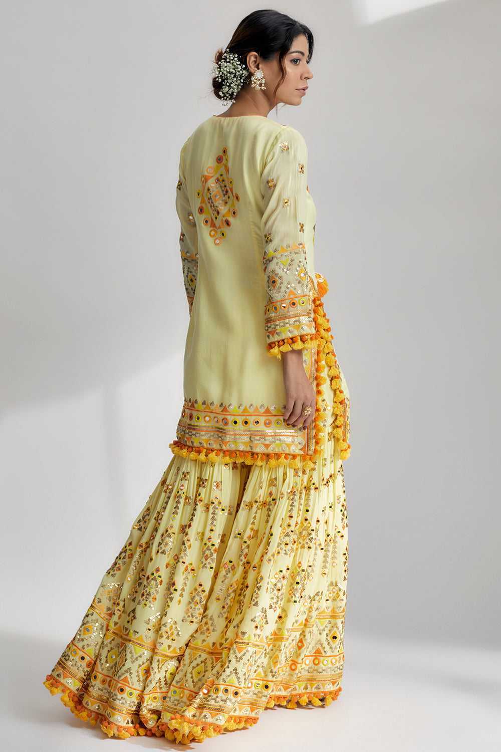 Friya Short Kurta Sharara Set - Auraya Fashion 