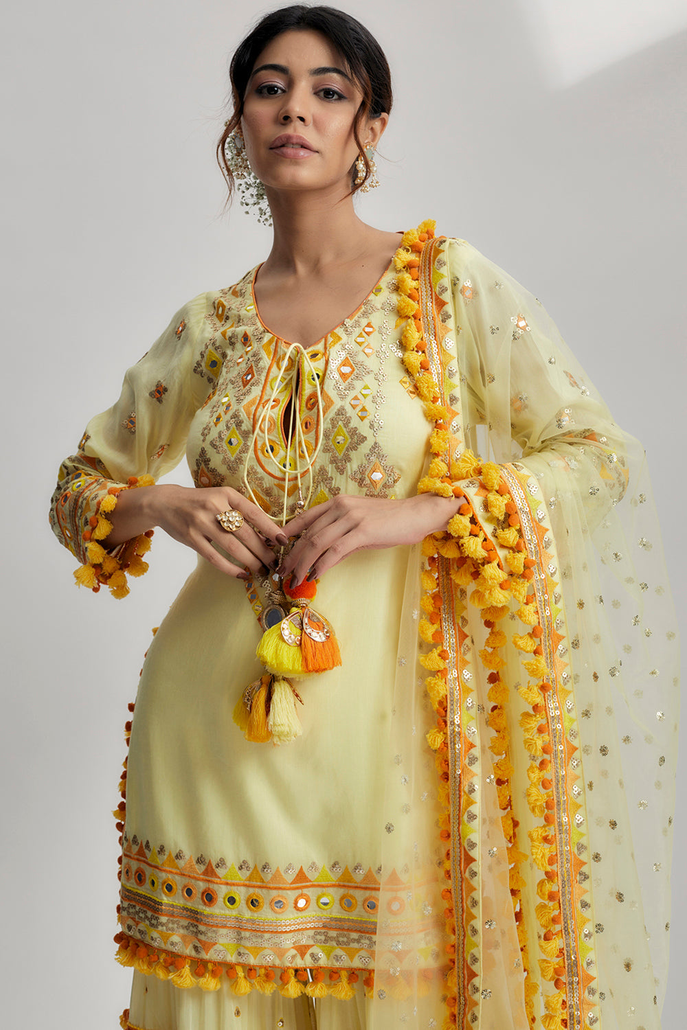 Friya Short Kurta Sharara Set - Auraya Fashion 