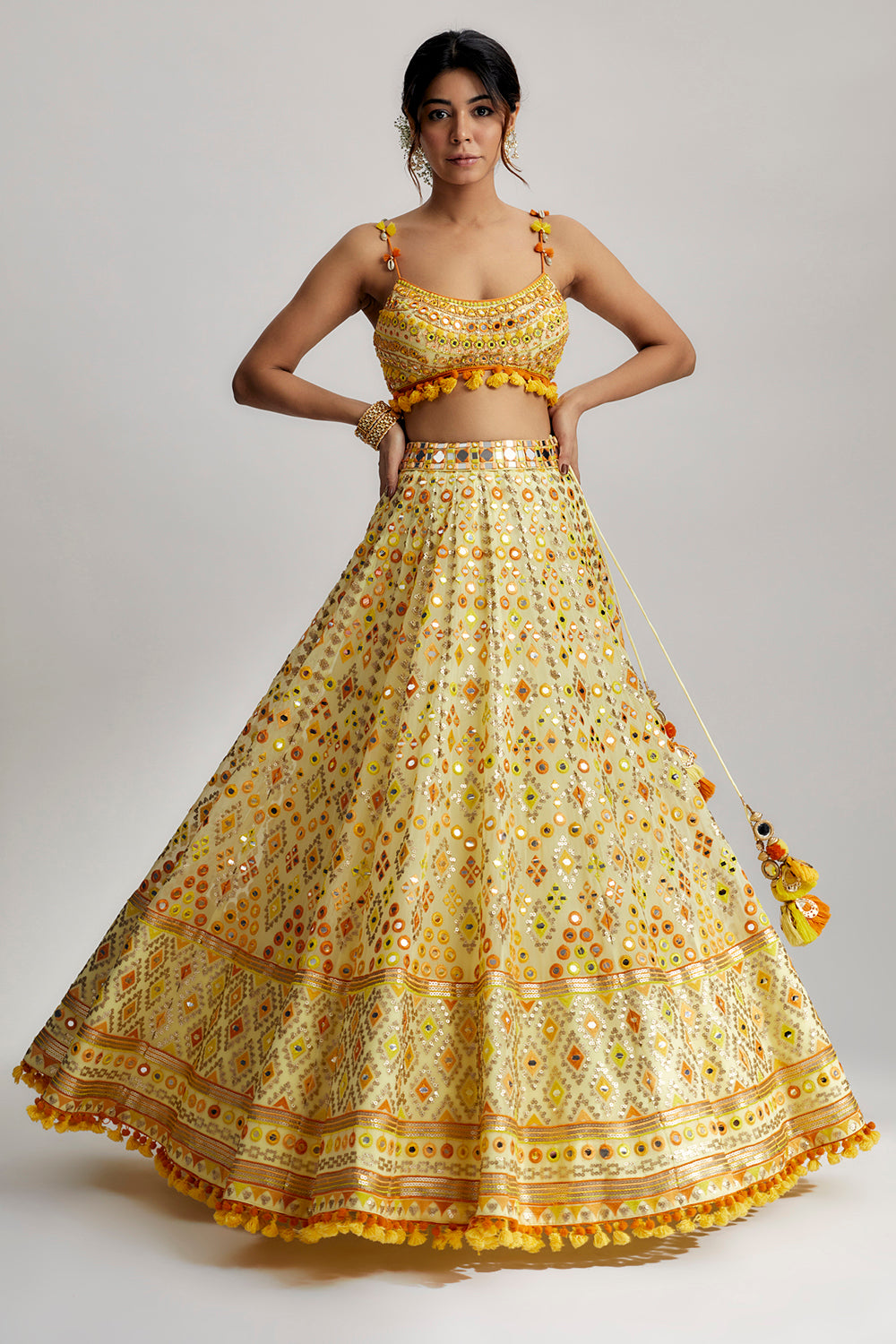 Ashi Lehenga Set With Cape - Auraya Fashion 