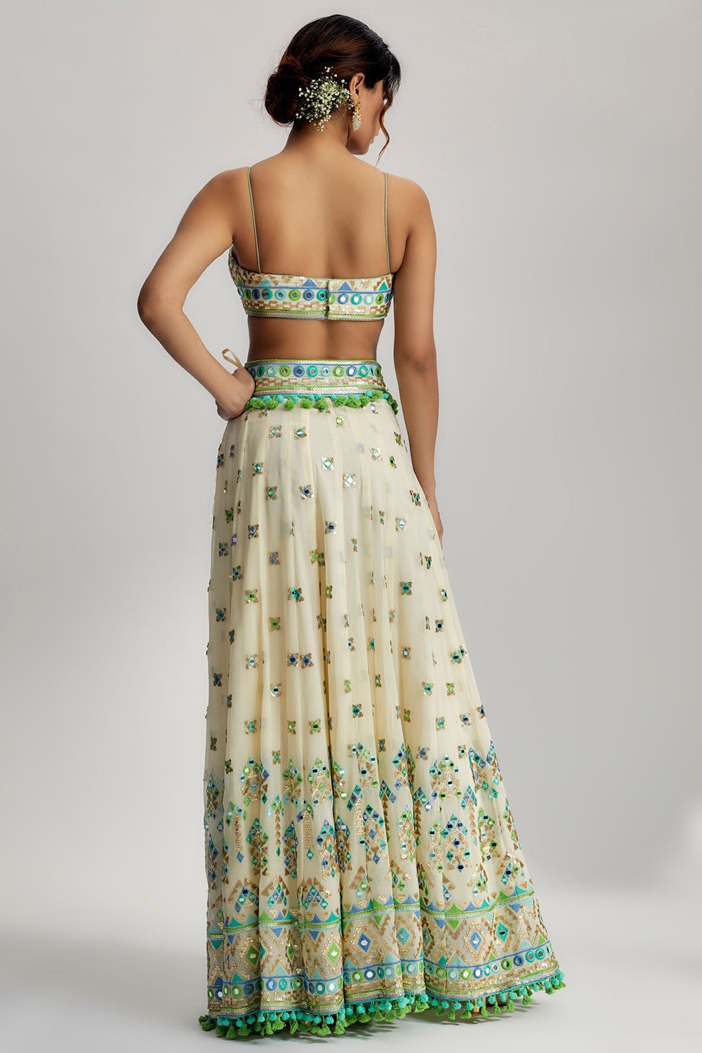 The Imrat Cape Set With Skirt - Auraya Fashion 