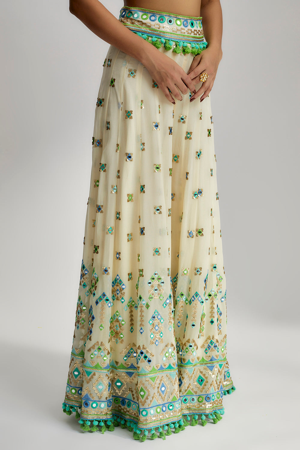 The Imrat Cape Set With Skirt - Auraya Fashion 