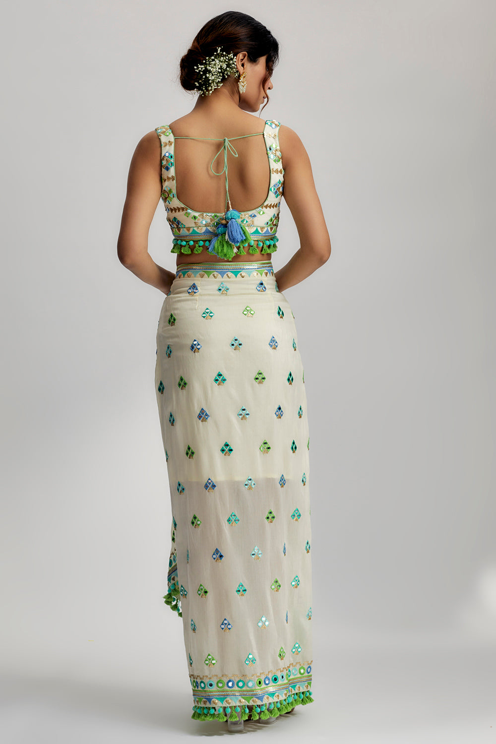 Amina Drape Skirt Set - Auraya Fashion 