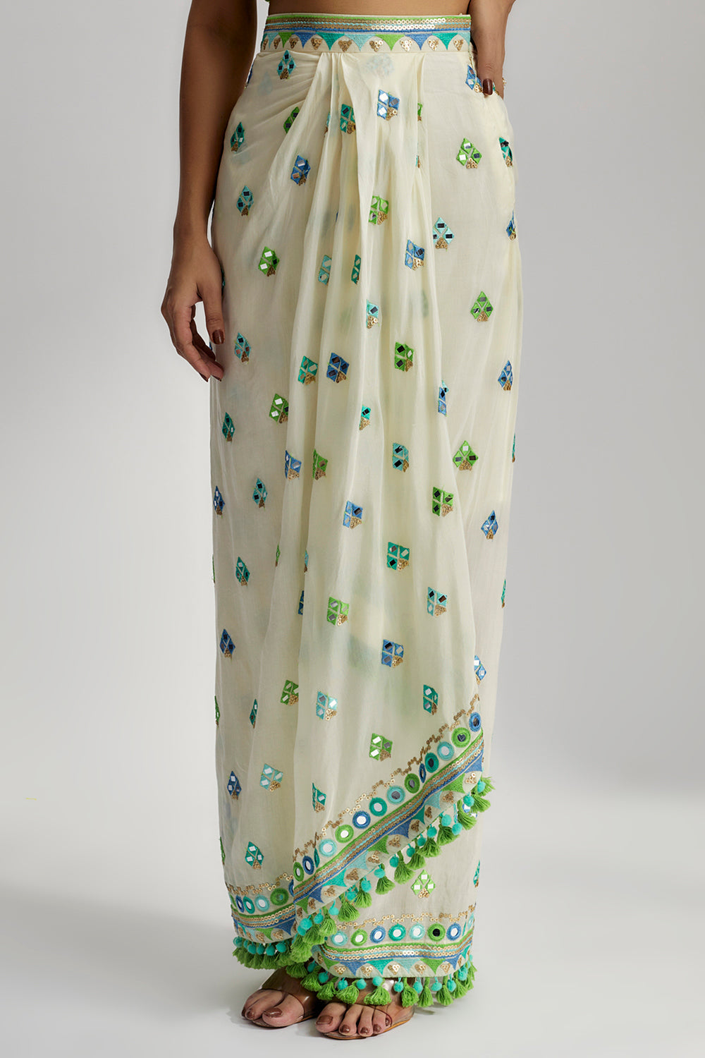 Amina Drape Skirt Set - Auraya Fashion 