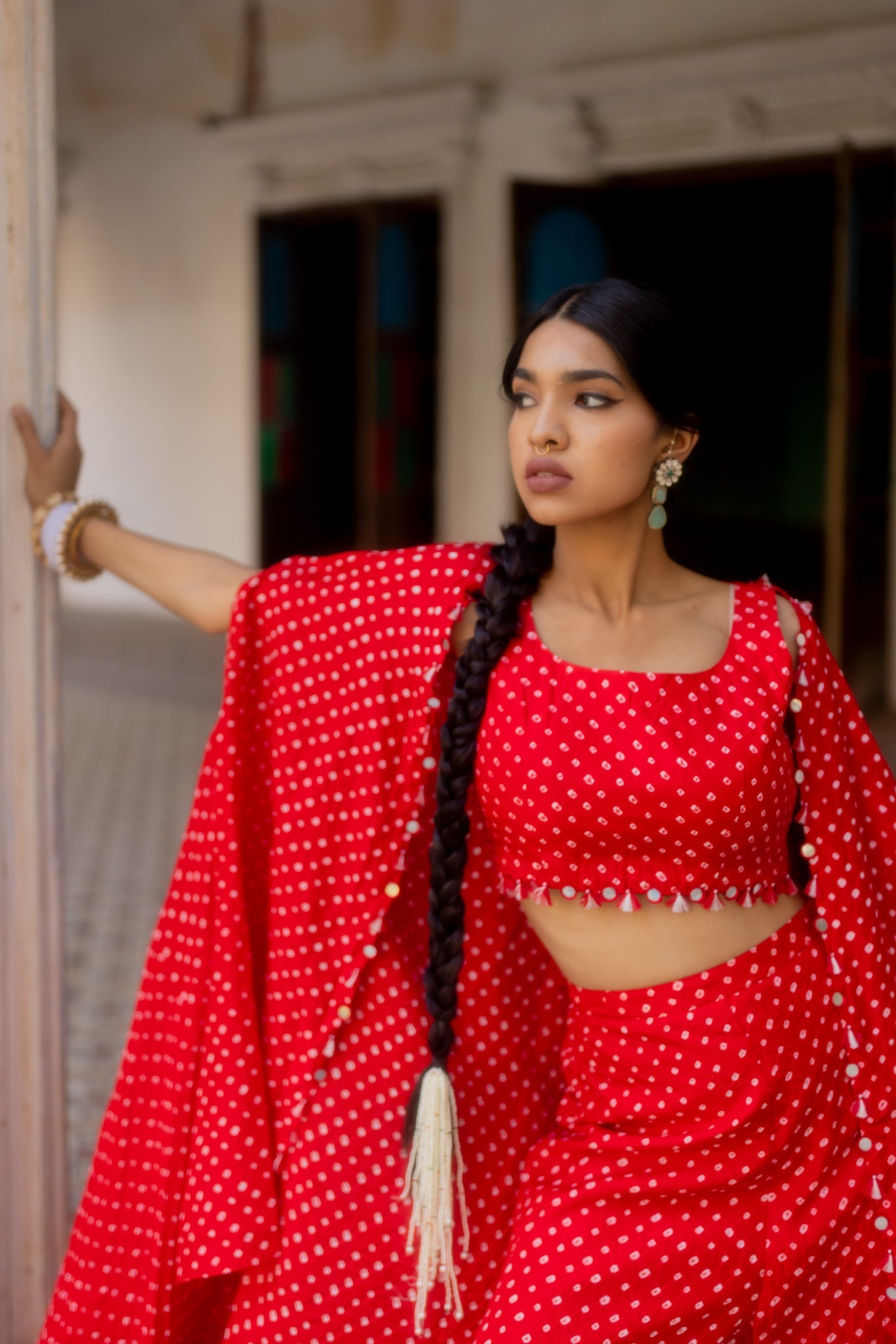 Bandhni fusion set
