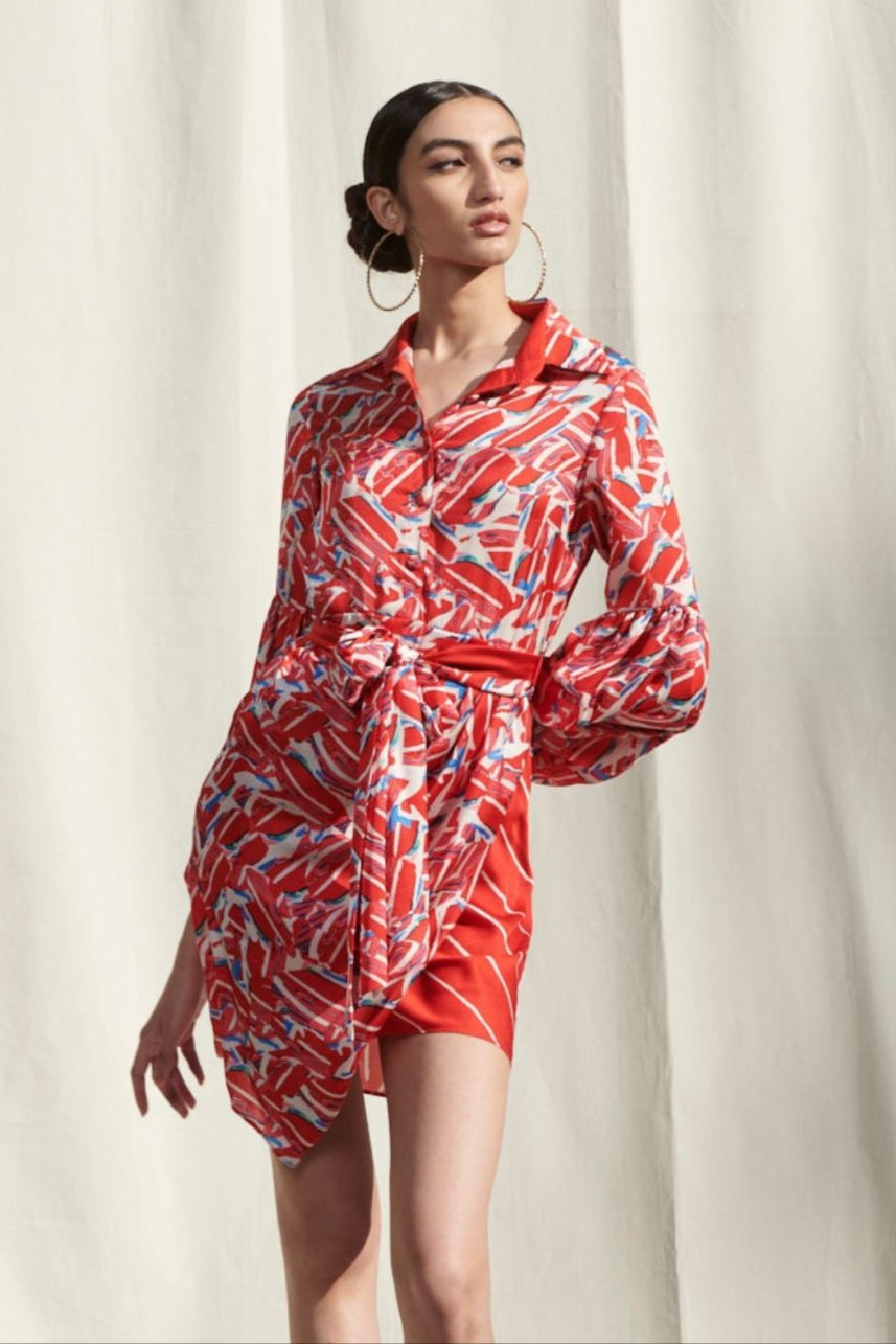 Drape Short Dress