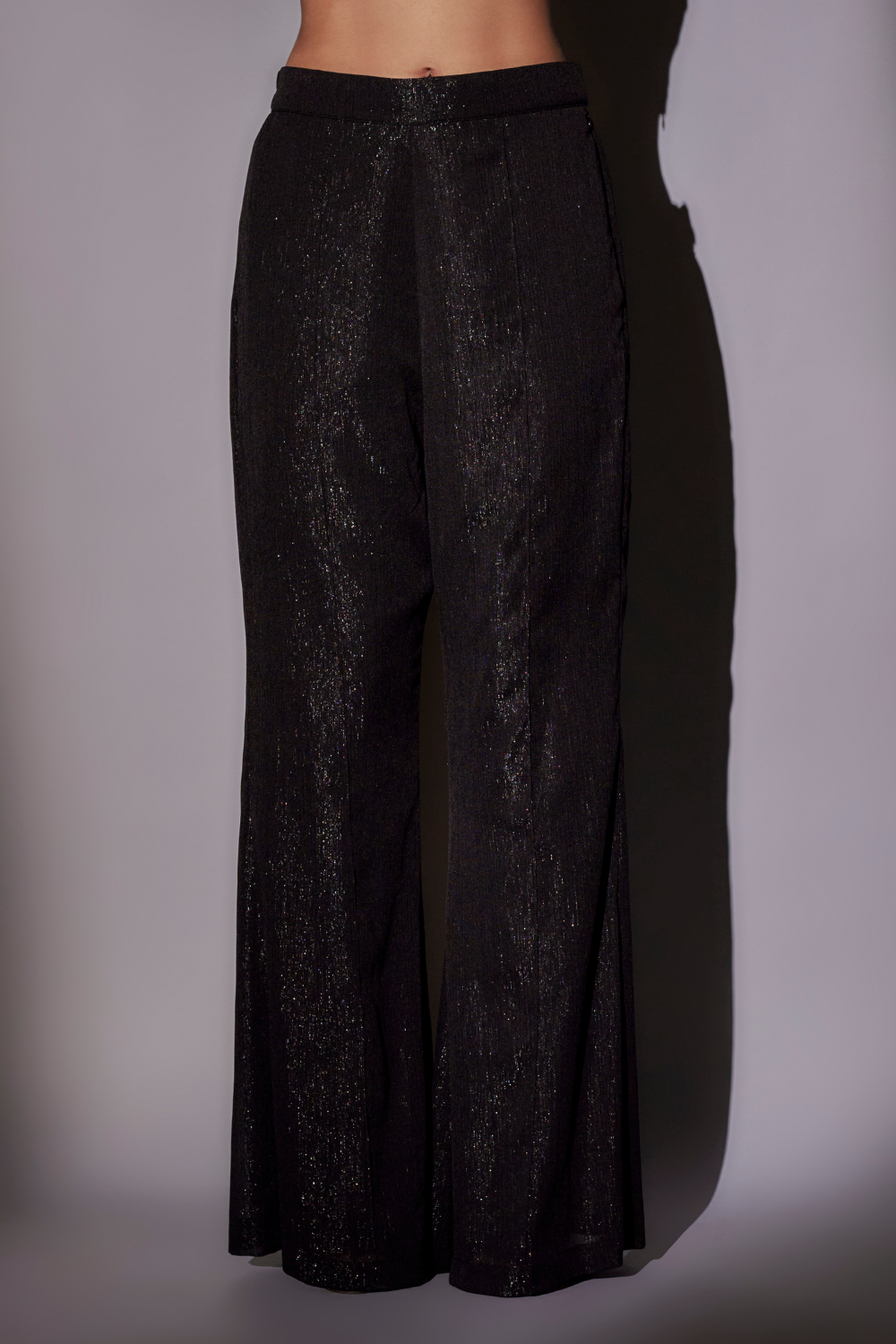 Noah Cape Set: Hand Embroidered Black Bolero and Flared Pants