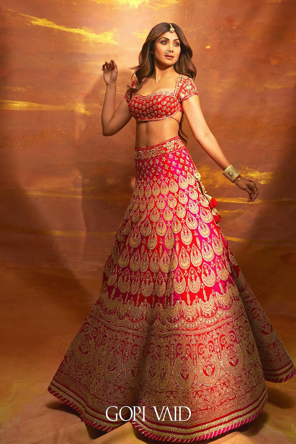 Golconda Shilpa Lehenga Set - Auraya Fashion - Gopi Vaid - 