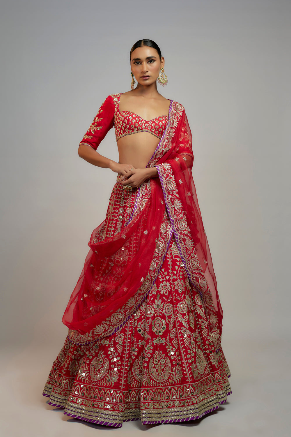 Golconda Jasmin Lehenga Set - Auraya Fashion - Gopi Vaid - 