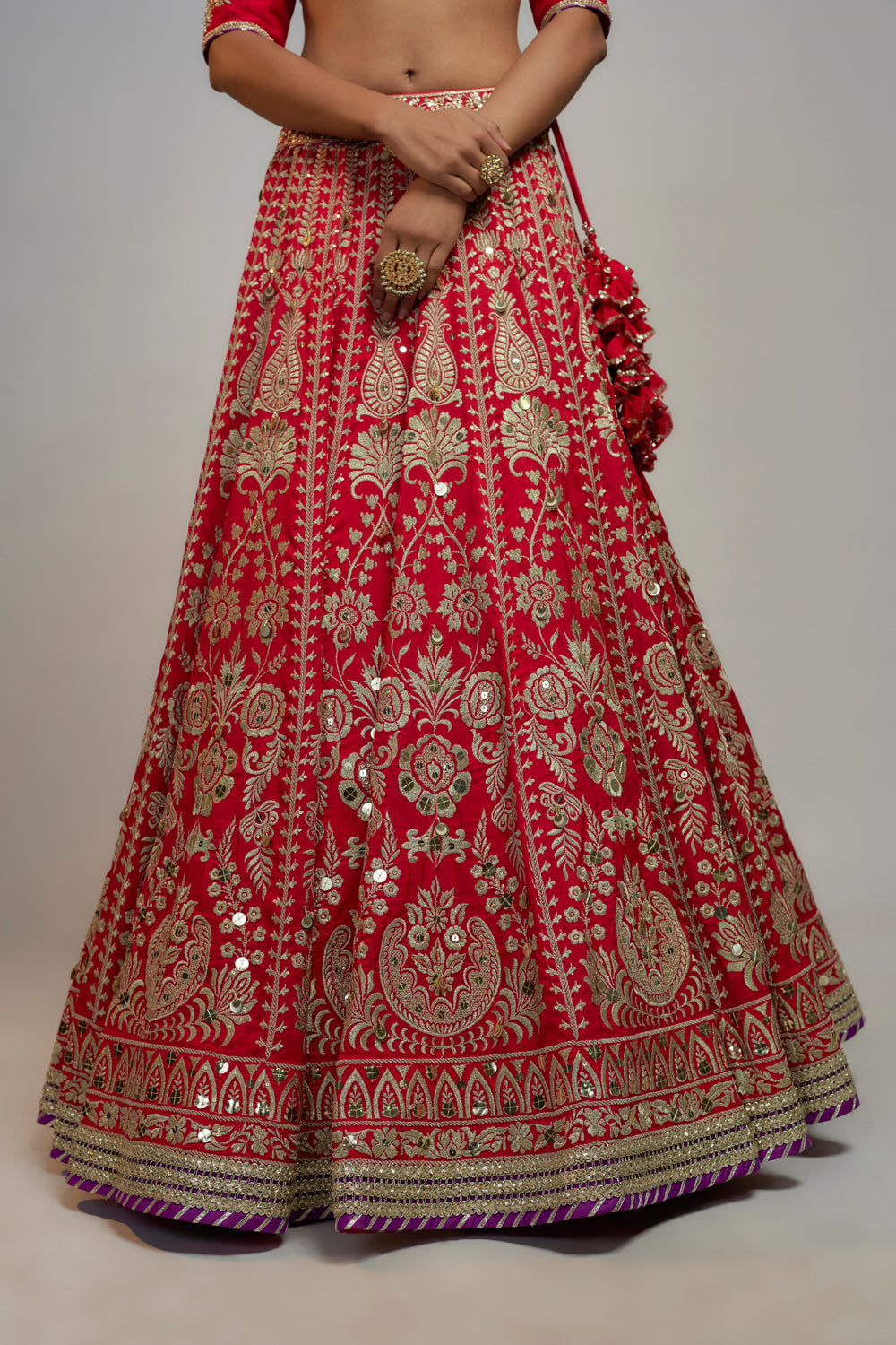 Golconda Jasmin Lehenga Set - Auraya Fashion 