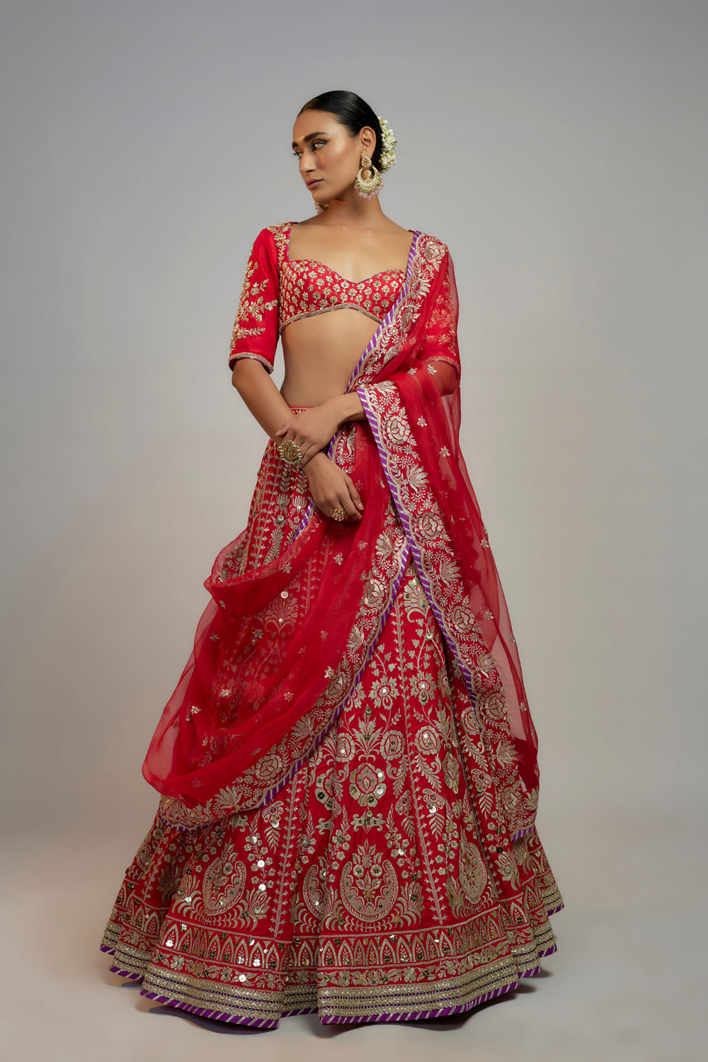 Golconda Jasmin Lehenga Set - Auraya Fashion 